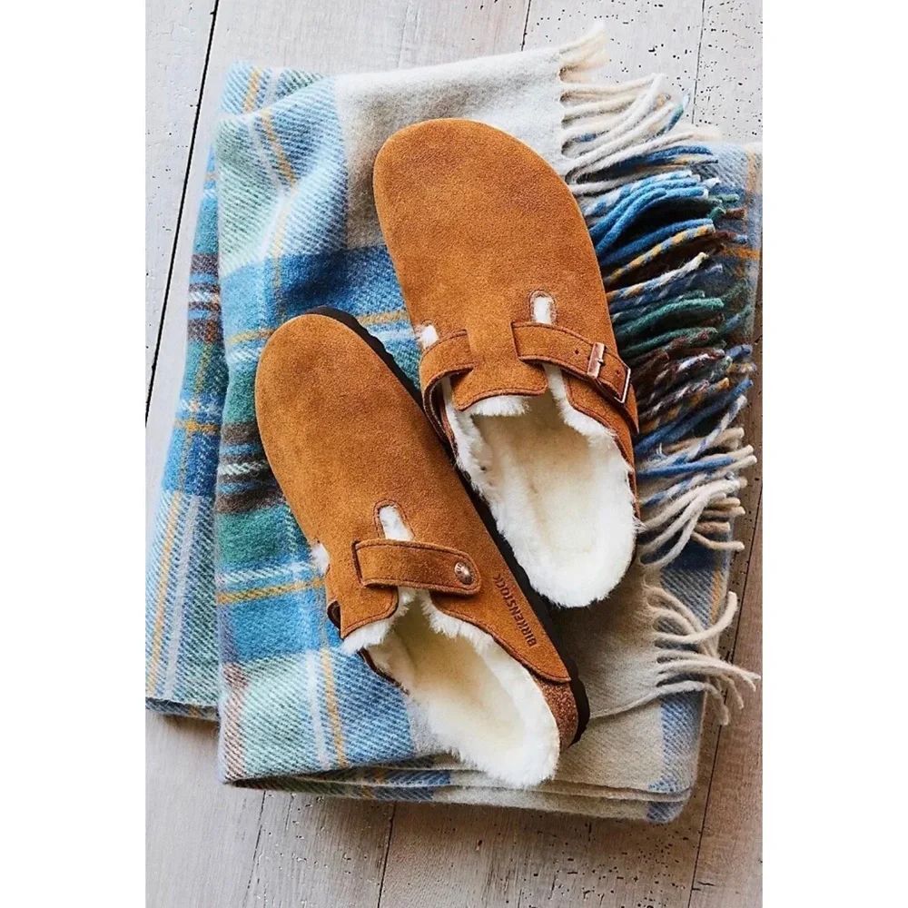 Free People Boston Shearling Birkenstock Sandal